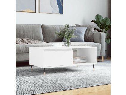 Konferenční stolek bílý 90 x 50 x 36,5 cm kompozitní dřevo 830556
