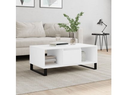 Konferenční stolek bílý 90 x 50 x 36,5 cm kompozitní dřevo 830596