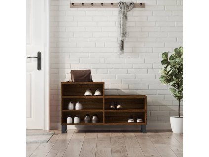 Botník hnědý dub 102x36x60 cm kompozitní dřevo 831403