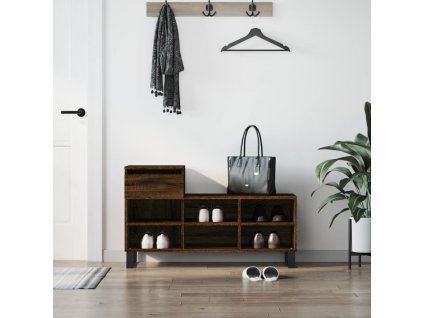 Botník hnědý dub 102x36x60 cm kompozitní dřevo 831379