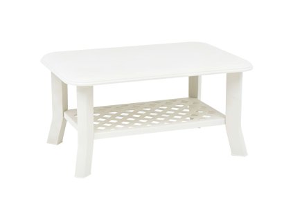 Konferenční stolek bílý 90 x 60 x 46 cm plast 48793