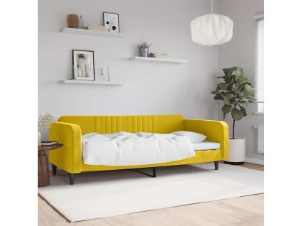 Válenda žlutá 90 x 200 cm samet 354091