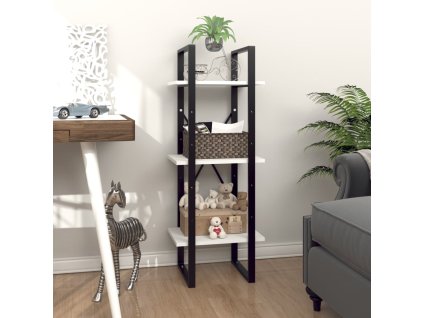 Knihovna se 3 policemi bílá 40 x 30 x 105 cm kompozitní dřevo 806487