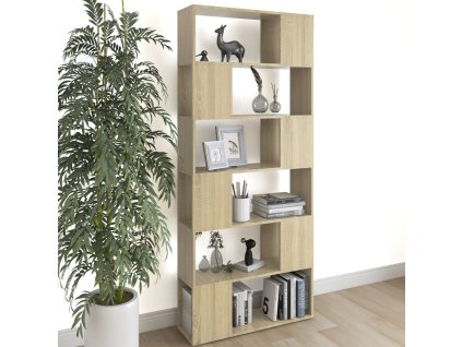 Knihovna/dělicí stěna dub sonoma 80x24x186 cm kompozitní dřevo 809155