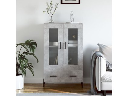 Skříň highboard betonově šedá 69,5x31x115 cm kompozitní dřevo 828312
