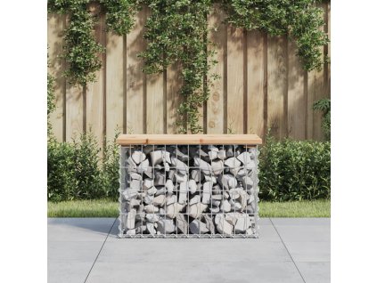 Zahradní lavice gabionový design 63x31,5x42 cm masivní borovice 834344
