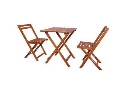 3dílný skládací bistro set masivní akáciové dřevo 44015
