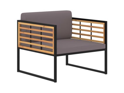 Zahradní křesla s poduškami 2 ks masivní akácie tmavě šedá 46508