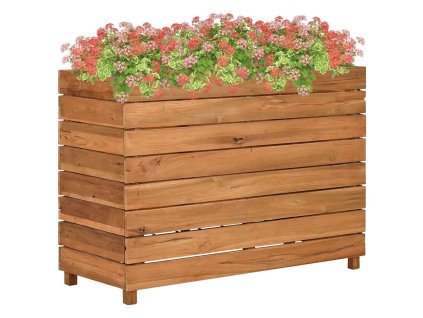 Vyvýšený záhon 100x40x72 cm recyklované teakové dřevo a ocel 47428