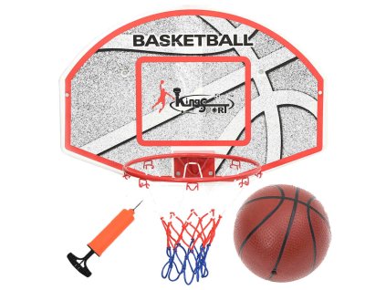 5dílná sada nástěnného basketbalového koše s deskou 66x44,5 cm 80352