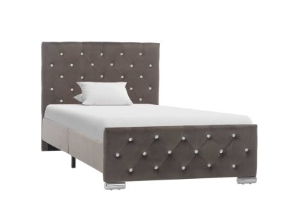 Rám postele šedý samet 90 x 200 cm 286829