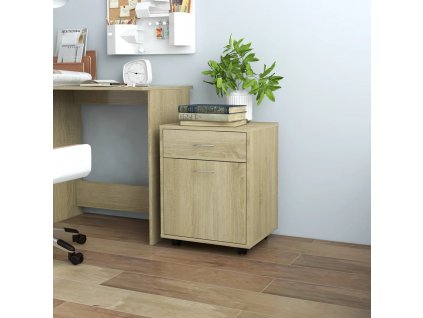 Skříňka na kolečkách dub sonoma 45x38x54 cm kompozitní dřevo 808443