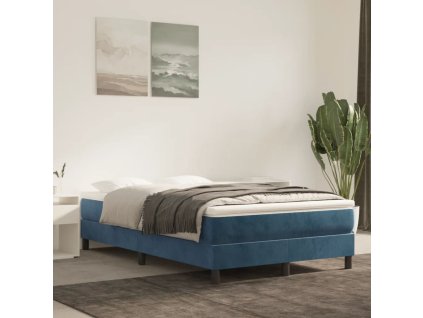 Rám postele s boxspringem tmavě modrý 120 x 200 cm samet 3120764
