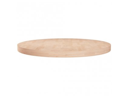 Kulatá stolní deska Ø 70x4 cm masivní dub bez povrchové úpravy