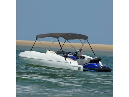 Bimini stříška se 3 oblouky antracitová 183 x 196 x 137 cm 93136