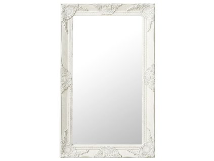 Nástěnné zrcadlo barokní styl 50 x 80 cm bílé 320320