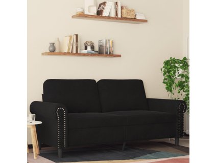 2místná pohovka černá 140 cm samet 359534