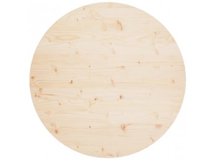 Stolní deska Ø 90 x 2,5 cm masivní borové dřevo