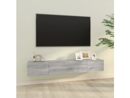 Nástěnné TV skříňky 2 ks šedé sonoma 100 x 30 x 30 cm kompozit 820467
