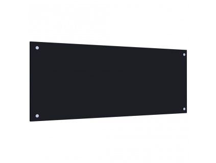 Kuchyňský panel černý 100 x 40 cm tvrzené sklo