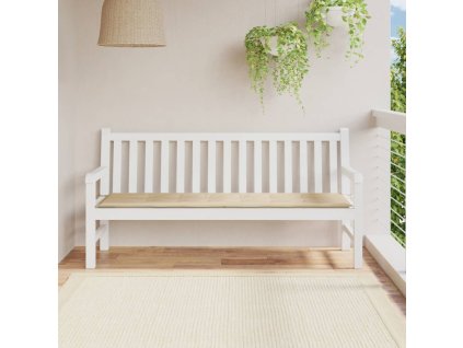 Poduška na zahradní lavici béžová 180x50x3 cm oxfordská látka 47628