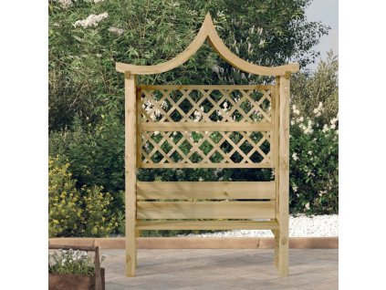 Zahradní pergola se stříškou a lavicí impregnovaná borovice 44951