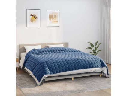 Zátěžová deka modrá 235 x 290 cm 11 kg textil 350804