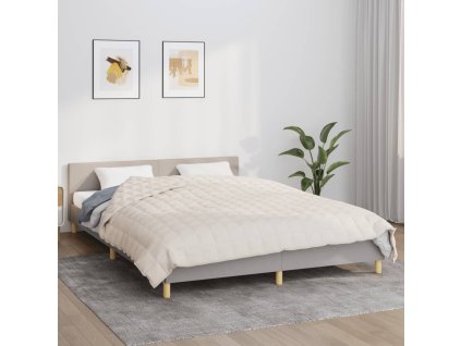 Zátěžová deka světle krémová 220 x 240 cm 11 kg textil 3154826