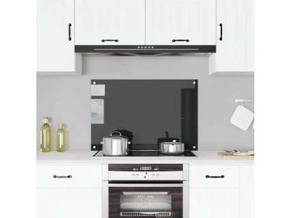 Kuchyňský panel černý 90 x 60 cm tvrzené sklo 249489