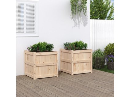 Zahradní truhlíky 2 ks masivní borové dřevo 837425