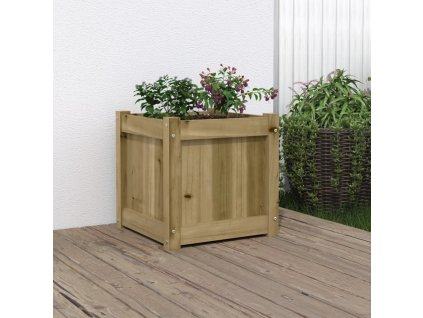 Zahradní truhlík 40 x 40 x 40 cm impregnované borové dřevo 837412