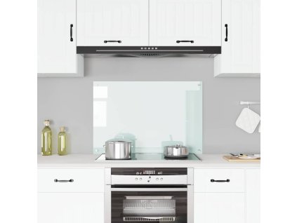 Kuchyňský panel bílý 90 x 60 cm tvrzené sklo 249459
