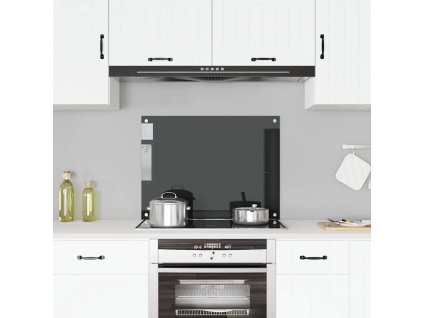 Kuchyňský panel černý 80 x 60 cm tvrzené sklo 249486