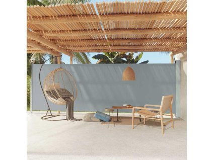 Zatahovací boční markýza 180 x 600 cm šedá 317968