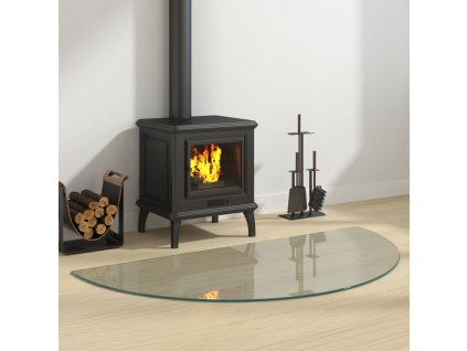 Skleněná deska pod kamna půlkruhová 1 200 x 600 mm 324120