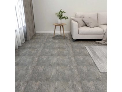 Samolepicí podlahová krytina 55 ks PVC 5,11 m² šedá 324645