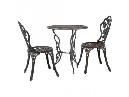 3dílný bistro set litý hliník 47858