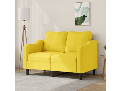 2místná pohovka světle žlutá 120 cm textil 359356