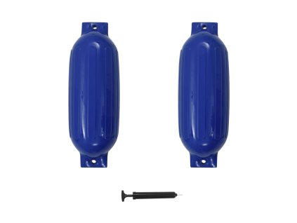 Lodní nárazník 2 ks modrý 69 x 21,5 cm PVC 92379