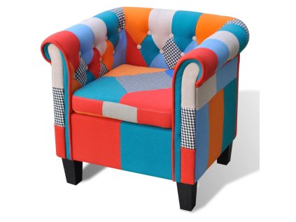Křeslo patchwork textilní 241027