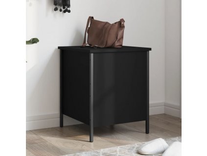 Úložná lavice černá 40 x 42,5 x 50 cm kompozitní dřevo