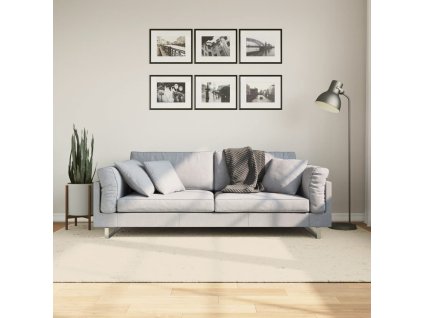 Koberec HUARTE vysokým vlasem lesklý vzhled krémový 160x230 cm 375666