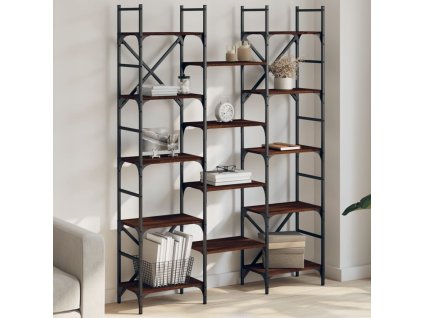 Knihovna hnědý dub 127,5 x 28,5 x 172,5 cm kompozitní dřevo 838872