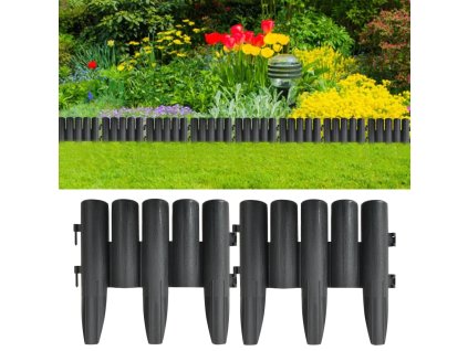 Travní lemy 36 ks antracitové 10 m PP 314681