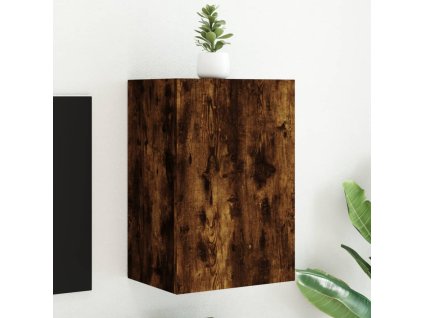 Nástěnná TV skříňka kouřový dub 40,5x30x60 cm kompozitní dřevo 836918