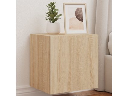 Nástěnné TV skříňky s LED 2 ks dub sonoma 40,5 x 35 x 40 cm 837251