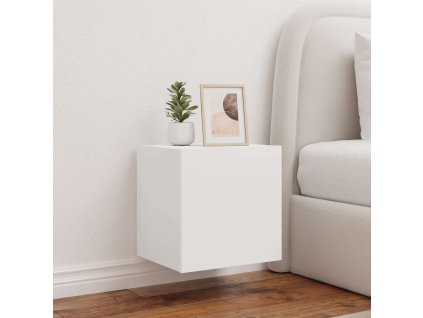 Nástěnné TV skříňky s LED osvětlením 2 ks bílé 40,5x35x40 cm 837247