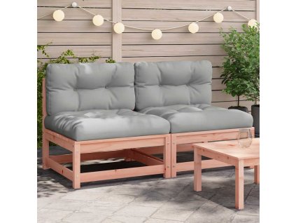 Zahradní pohovky bez područek s poduškami 2 ks dřevo douglasky 838091