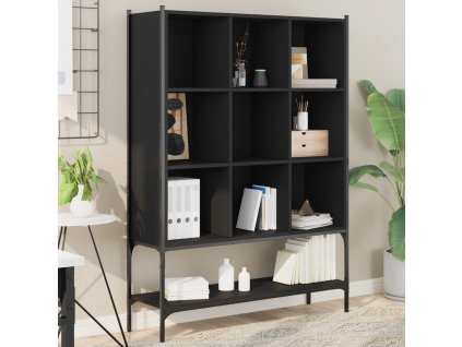Knihovna černá 102 x 30 x 141,5 cm kompozitní dřevo 3214329