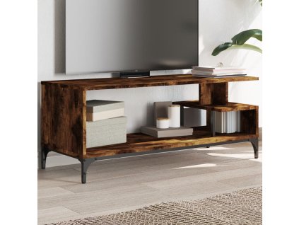 TV stolek kouřový dub 102 x 40 x 41 cm kompozitní dřevo a ocel 842413